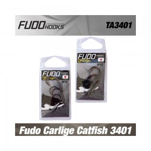 Carlige Fudo Catfish 3401 Black Nickel Nr.8/0 4buc/plic