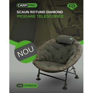 Scaun Carp Pro Diamond Round Chair Cu Picioare Telescopice