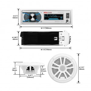 Player Digital Boss Marine MCK632WB.64 Cu 4 Boxe 60w