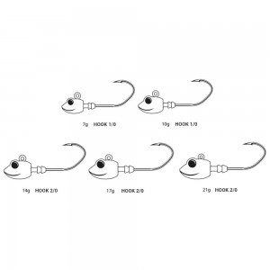 Jig VMC Frog Jighead Firetiger 3buc/plic Nr 2/0 21g