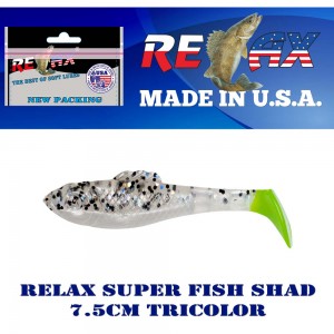 Shad Relax Super Fish Tricolor 7.5cm TC142
