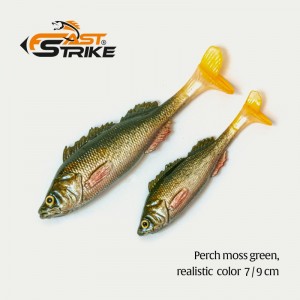 Shad Fast Strike Perch Shad 9cm 8.5g 1buc/plic Perch Moss Green