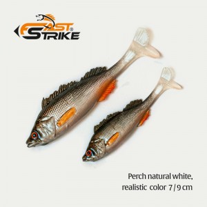 Shad Fast Strike Perch Shad 9cm 8.5g 1buc/plic Perch Natural White