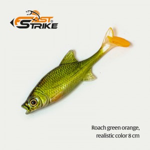 Shad Fast Strike Roach Shad 8cm 5g 1buc/plic Green Orange