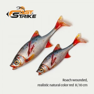 Shad Fast Strike Roach Shad 10cm 9g 1buc/plic Wounded Red