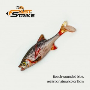 Shad Fast Strike Roach Shad 8cm 5g 1buc/plic Wounded Blue