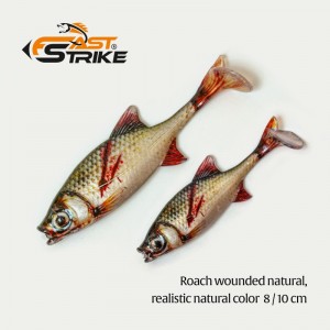 Shad Fast Strike Roach Shad 10cm 9g 1buc/plic Wounded Natural