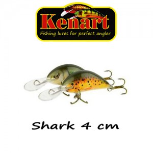 Vobler Kenart Shark 4cm 4g Natural Roach Fluo